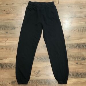TNA Artitzia Airy Boyfriend Fleece Black Jogger Elastic Comfy Lounge Pant Xsmall